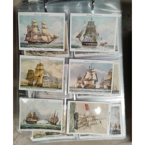 190H - A selection of large Wills and Players cigarette cards including Old Naval Prints etc