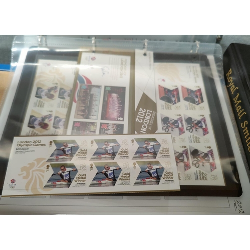 226 - A collection of Royal Mail 'Team GB Gold Medal winner Olympics 2012', comprising 29 packs of 6 x 1st... 