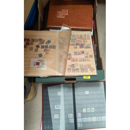 299 - A quantity of stamps in stockbooks