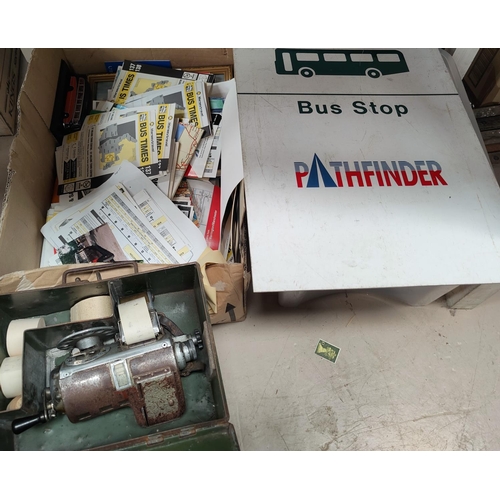 98A - A Lancashire Bus ticket machine and a large selection of bus memorabilia