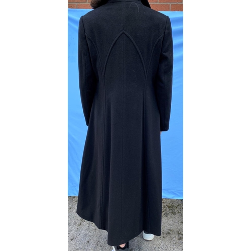 210 - A Jaques Vert long black coat, wool with 7% cashmere, size 14, with original labels; a Michael Kors ... 