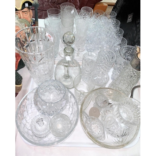 368 - A selection of cut drinking glasses and other cut glassware and a boxed set of 6 Edinburgh Crystal w... 