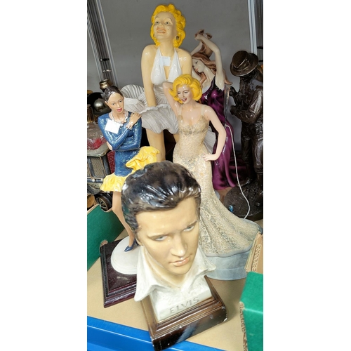 31 - A collection of Marilyn Monroe and other figures
