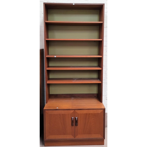 696 - A G-Plan single wall unit with cupboard under