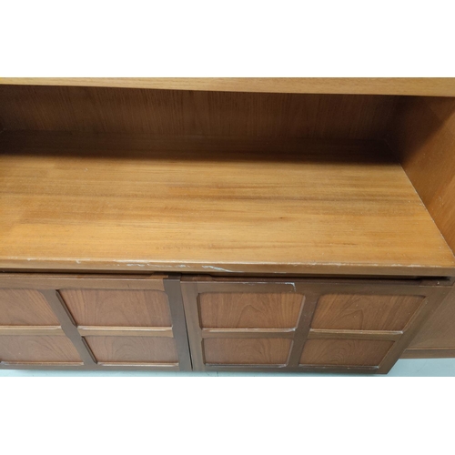 836 - A 1960's teak wall unit with fall front writing section