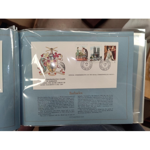 138 - A collection of First Day Covers Royal Commonwealth QEII Silver Jubilee in album
