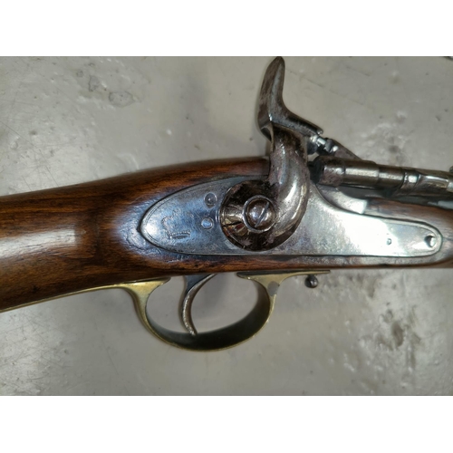 168 - A 19th century Sniders-Patent breech loading percussion rifle, with crown mark to lock, double barre... 