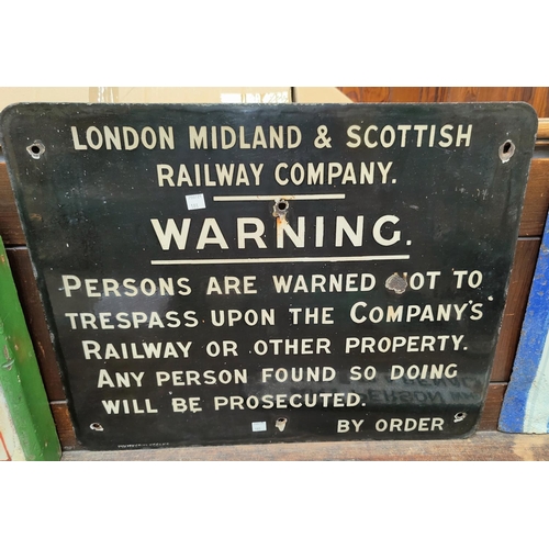 183 - An original early 1900's enamel sign for the L.M.S. 