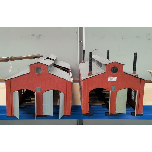 335 - Two '0' gauge double track railway sheds