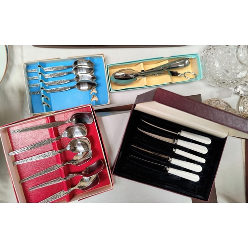 539 - A 1960's part canteen of stainless steel cutlery; other boxed cutlery

NO BIDS SOLD WITH NEXT LOT