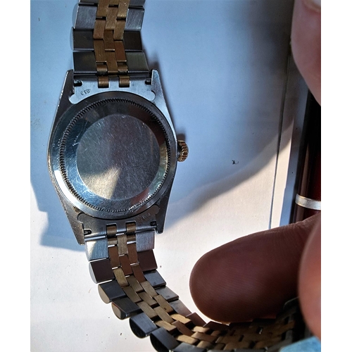 614 - A gent's Rolex Oyster Perpetual Datejust with mixed metal case circa 1995 on Rolex mixed metal brace... 