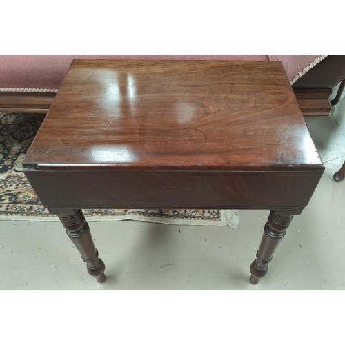 820A - A 19th century mahogany bidet converted to work table