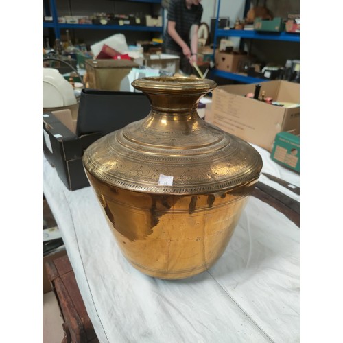 84 - A brass standard lamp; a mirror firescreen; 2 coal bins; pewter mugs