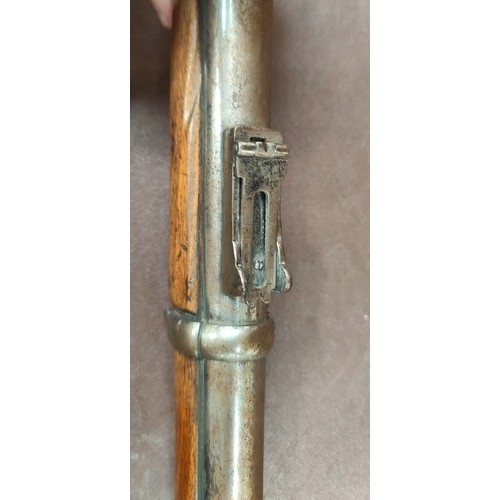 168 - A 19th century Sniders-Patent breech loading percussion rifle, with crown mark to lock, double barre... 
