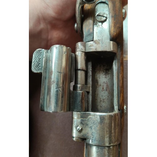 168 - A 19th century Sniders-Patent breech loading percussion rifle, with crown mark to lock, double barre... 