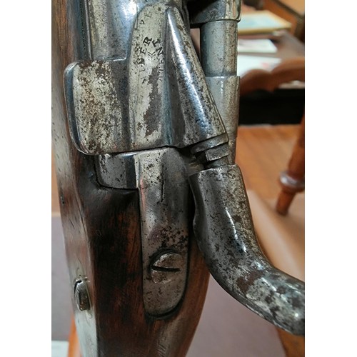 168 - A 19th century Sniders-Patent breech loading percussion rifle, with crown mark to lock, double barre... 