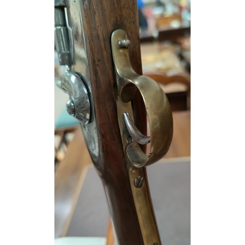 168 - A 19th century Sniders-Patent breech loading percussion rifle, with crown mark to lock, double barre... 