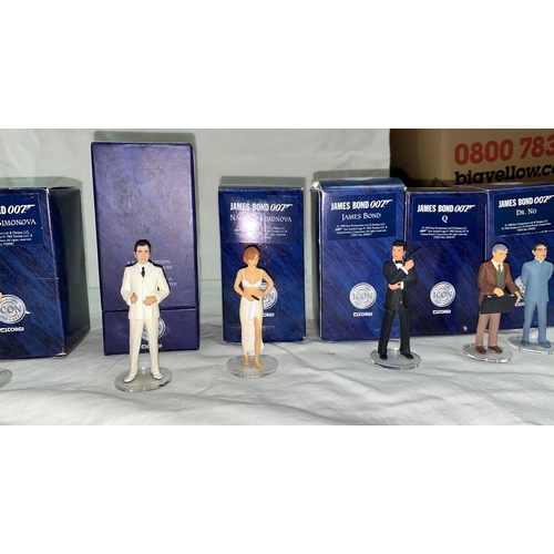 294C - 12 originally boxed Corgi Icon James Bond figures including Agent 006, Q, Jaws etc