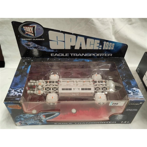 290 - A diecast metal originally boxed Gerry Anderson Space:1999 Eagle Transporter (box has some minor are... 