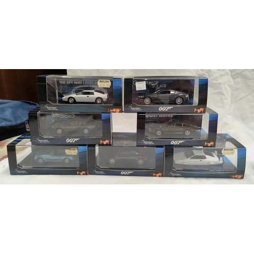 295A - 7 originally boxed The Minichamps James Bond Collection vehicles featuring Aston Martin DB5, Lotus E... 