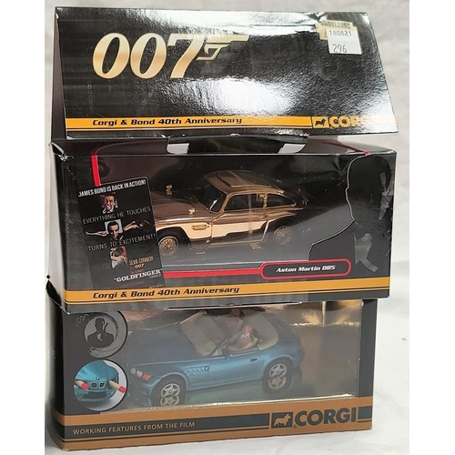 296 - 2 originally boxed James Bond Corgi The Director's Cut 1:36 scale vehicles, two Corgi originally box... 