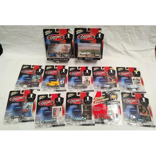 296C - 10 originally packaged Johnny Lightning James Bond 007 40th Anniversary vehicles and two sets  'What... 