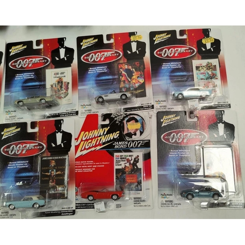 296C - 10 originally packaged Johnny Lightning James Bond 007 40th Anniversary vehicles and two sets  'What... 