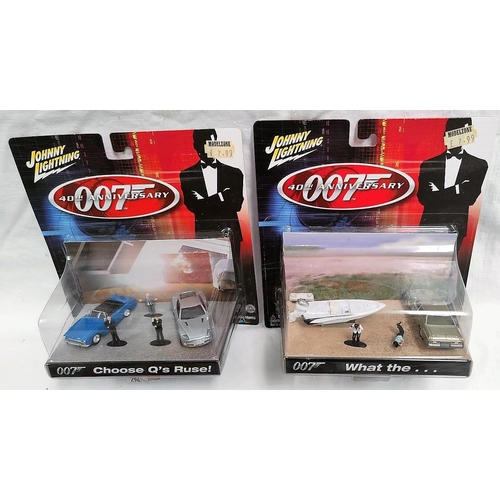 296C - 10 originally packaged Johnny Lightning James Bond 007 40th Anniversary vehicles and two sets  'What... 