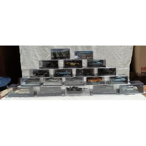 297A - 20 GE Fabbri 'The James Bond Car Collection' diecast vehicles mainly with original card packaging