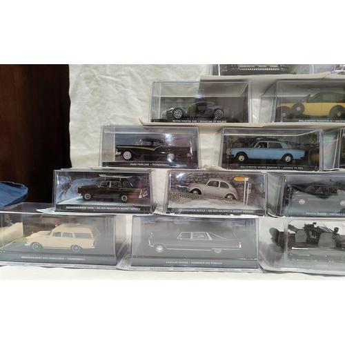 297A - 20 GE Fabbri 'The James Bond Car Collection' diecast vehicles mainly with original card packaging