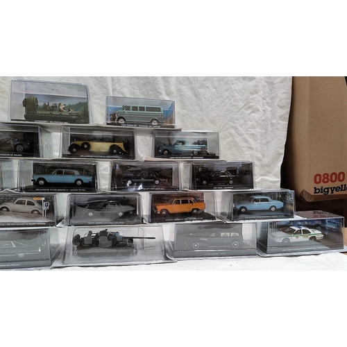 297A - 20 GE Fabbri 'The James Bond Car Collection' diecast vehicles mainly with original card packaging