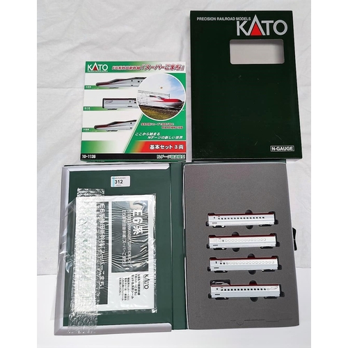 312 - An originally boxed Kato Precision Railroad Model N-Guage set 10-1136 and a Kato 10-1136 E6 series c... 