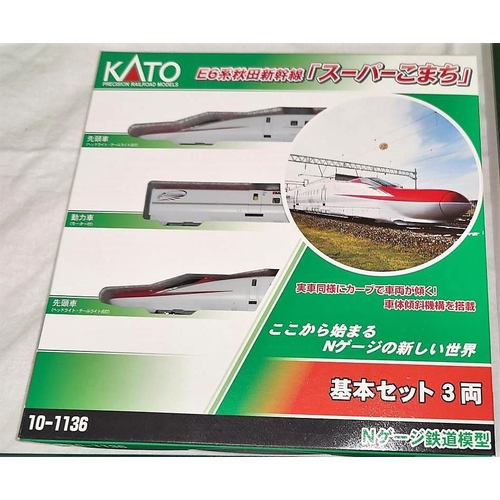 312 - An originally boxed Kato Precision Railroad Model N-Guage set 10-1136 and a Kato 10-1136 E6 series c... 