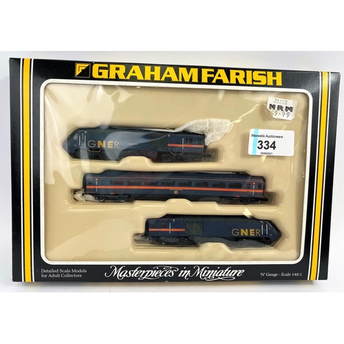 334 - A Graham Farish N gauge originally boxed HST 125 43096/43109 SET GNER Item No 371476