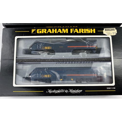 334C - A Graham Farish N gauge originally boxed 158 2 Car DMU Wessex Trains Alphaline 371-553; a Graham Far... 