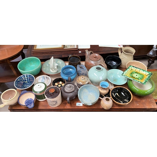 365 - A selection of decorative studio pottery etc