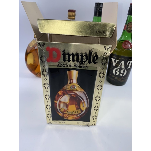 192C - A bottle of vintage VAT '69 finest Scotch Whiskey, A bottle of Queen Anne rare Scotch Whiskey, A bot... 