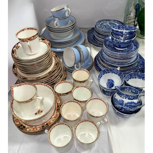 455 - A selection of Spode's Italian; other blue & white pottery; a Sutherland part tea service with japan... 