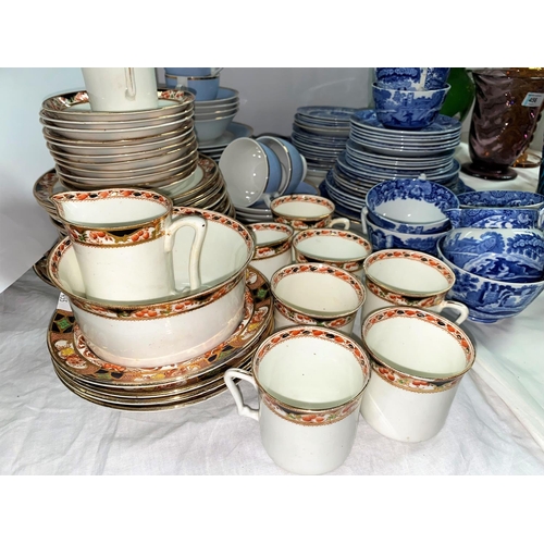 455 - A selection of Spode's Italian; other blue & white pottery; a Sutherland part tea service with japan... 