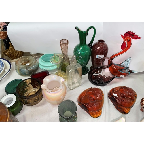 464 - A selection of continental and other coloured glassware