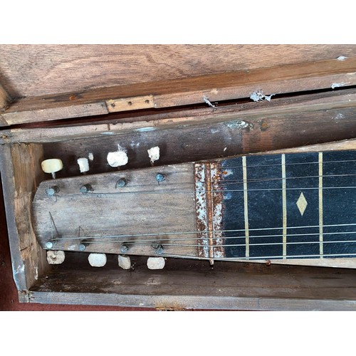 151 - A vintage scratch built 8 string slide guitar (in need of restoration a.f)