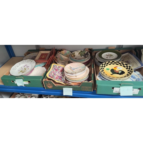 24 - A selection of decorative meat plates and other plates