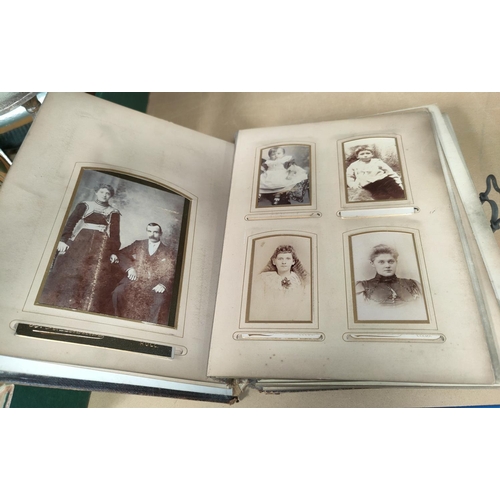 93 - An album of late 19th portrait photographs, Allen Nield etc (binding a.f)