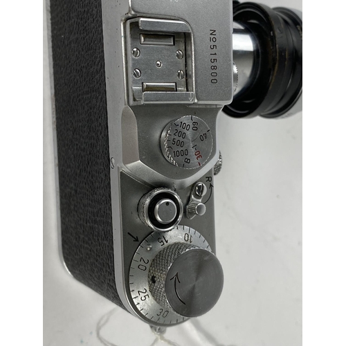 116 - A LEICA 111c chrome 35mm camera c.1950, serial No.515800, with 50mm f3.5 Elmar lens, leather E.R cas... 
