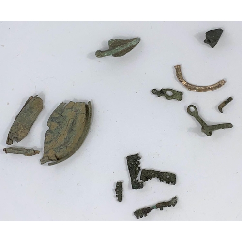 60 - A collection of metal detector finds, including Romano-British items