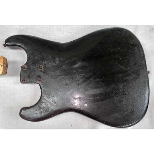 152 - A 1962 Fender Stratocaster guitar with black body in hard case (in need of restoration - see all ima... 