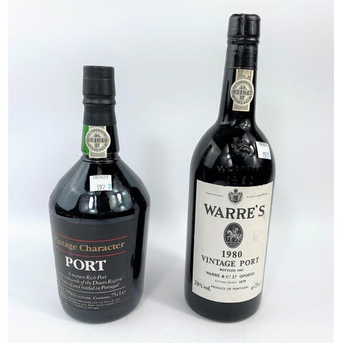 192D - A vintage bottle of 1980 Warre's 20% vol 75cl, a Bottle of Taylor's late vintage 1995 Port 75cl 20% ... 