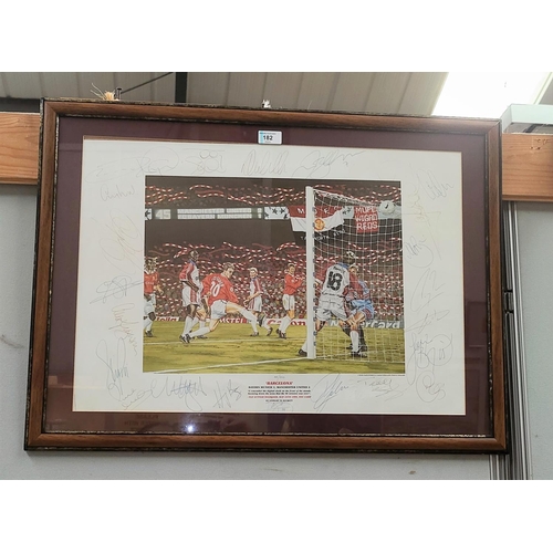 182 - A limited edition signed print 'Barcelona' by Stewart W Beckett 'Bayern Munich 1 Manchester United 2... 