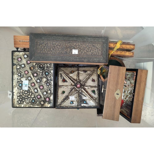 36 - A collection of jewellery boxes and contents