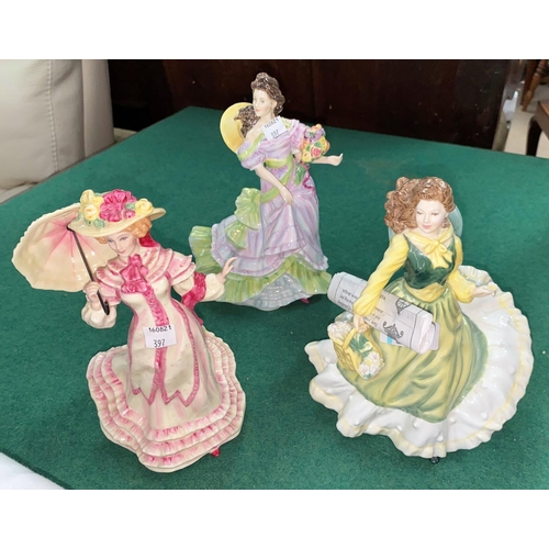 397 - 3 Royal Doulton figures 